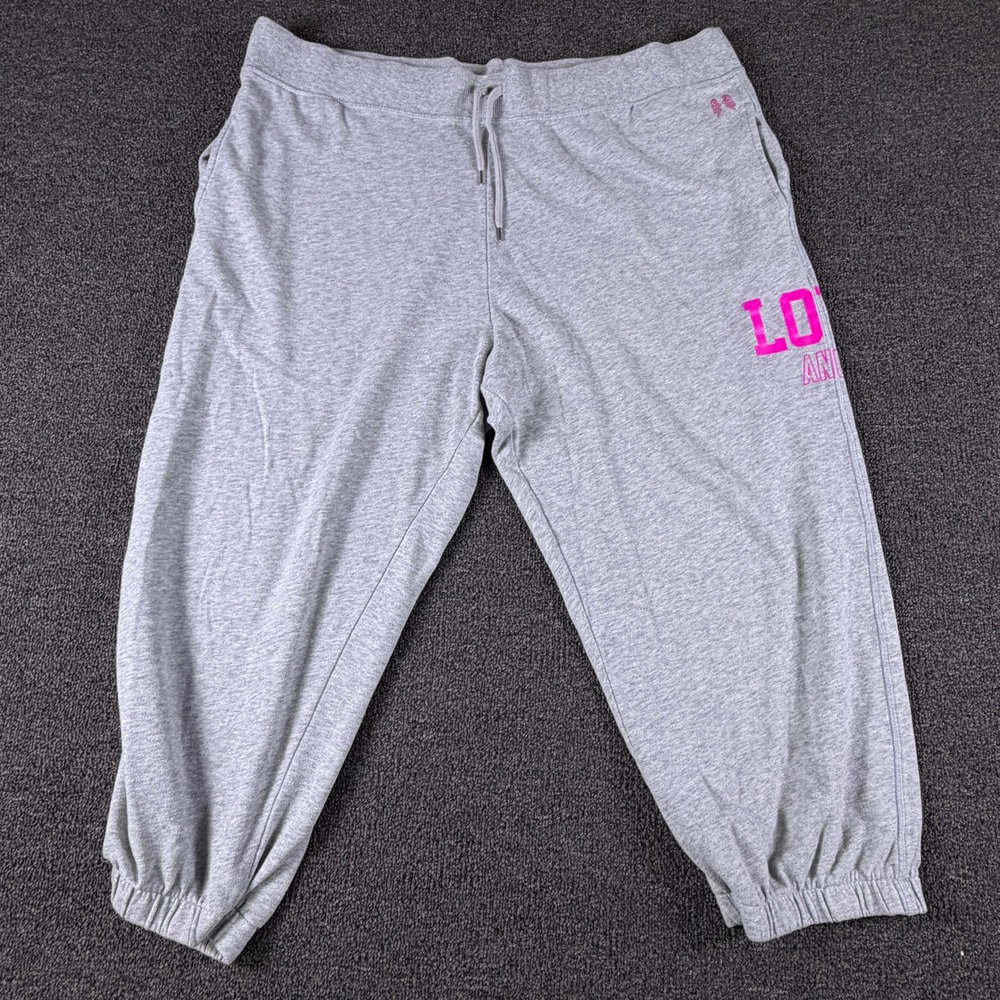 Victoria's Secret Joggers Womens XL Love Angel Gray Graphic EUC